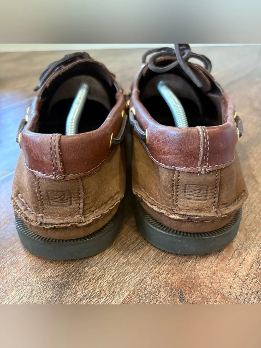 Sperry Top-Sider Men’s 11.5M Brown Leather Boat Shoes 2 Eye Moc Toe Casual